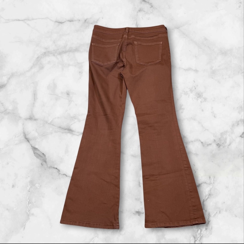 Anthropologie Pilcro High Rise‎ Skinny Bootcut Flare Jean Brown Sz 28 Terracotta - Picture 3 of 10